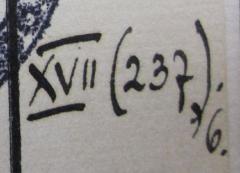 - (Evangelisches Pfarramt Berlin-Heinersdorf), Von Hand: Signatur; 'XVII(237).6.'. 