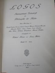 VIII 972 4. 2.Ex.: Logos : Internationale Zeitschrift für Philosophie und Kultur. Band IV. 1913 (1913)