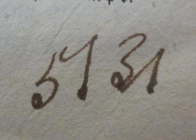 -, Von Hand: Exemplarnummer; '5131'