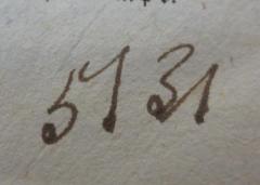 -, Von Hand: Exemplarnummer; '5131'