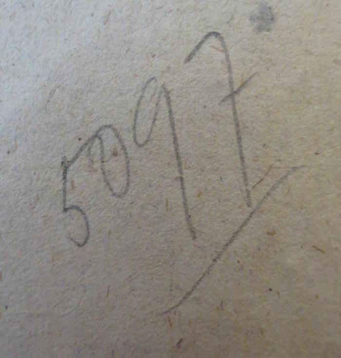 -, Von Hand: Nummer; '5097'