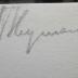 - (Heymann, Bruno), Von Hand: Autogramm, Name; 'B Heymann'.  (Prototyp)