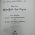 X 5704 Ers.: Aus der Werkstatt des Arztes : Zwei Vorträge gehalten im Wiener Volksbildungsverein (1911)