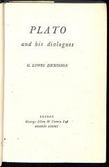 P 4411 : Plato and his Dialogues. (1944)