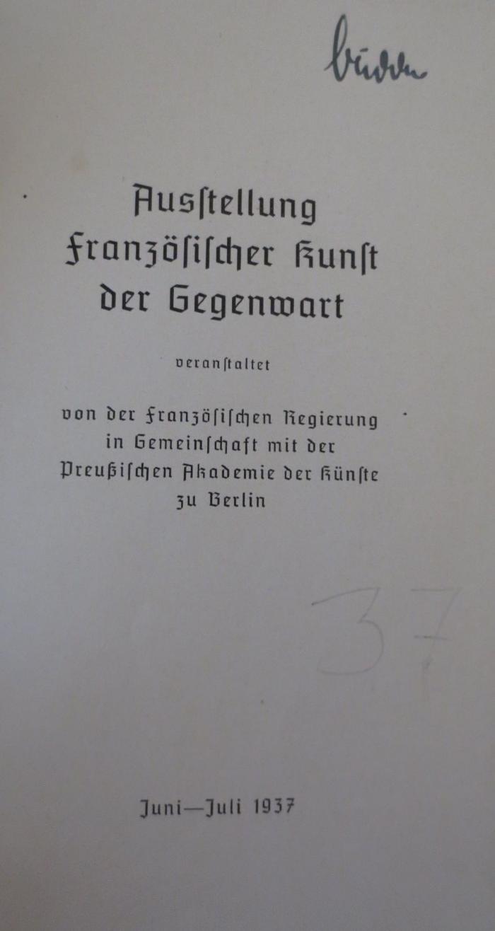 - (Bergungsstelle 037, Bibliothek des Herrn Budde), Von Hand: Autogramm; 'Budde'. 