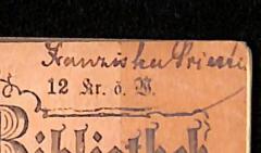 - (Priester[?], Franziska), Von Hand: Autogramm; 'Franziska Prieste[r] [?]'. 