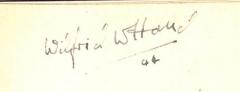 - (W[…]ttand[?], Wilfrid), Von Hand: Autogramm; 'Wilfrid W[...]ttand[?] / 44'. 