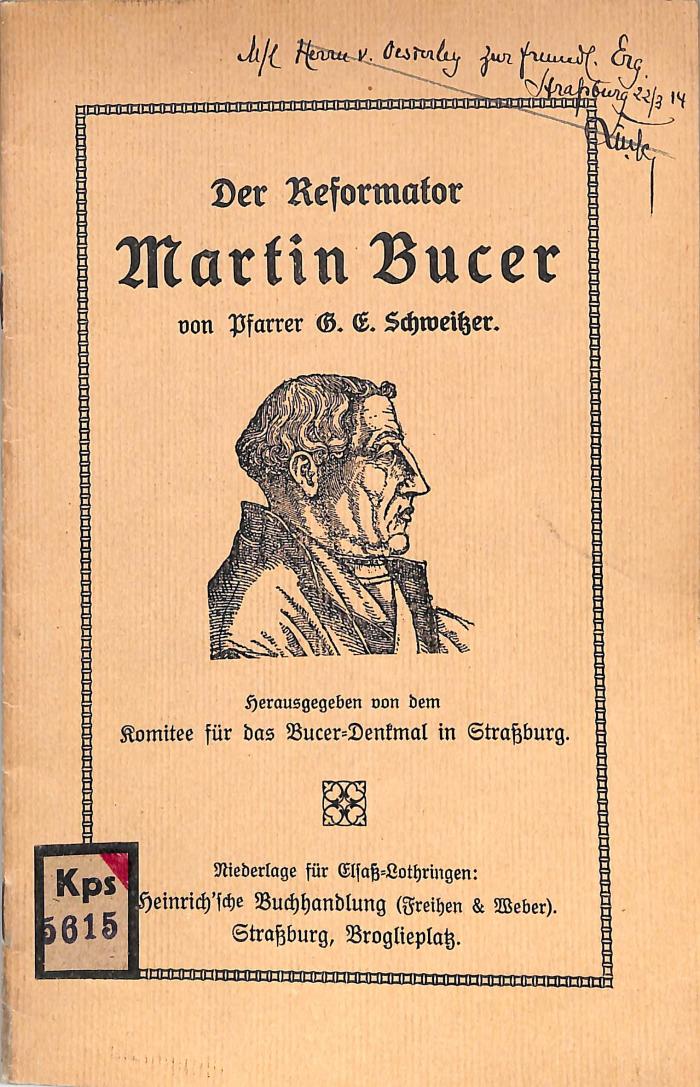 Kps 5615 : Der Reformator Martin Bucer. ([1914])
