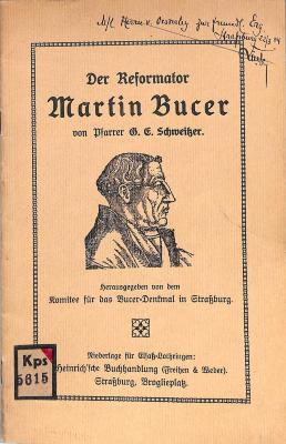 Kps 5615 : Der Reformator Martin Bucer. ([1914])