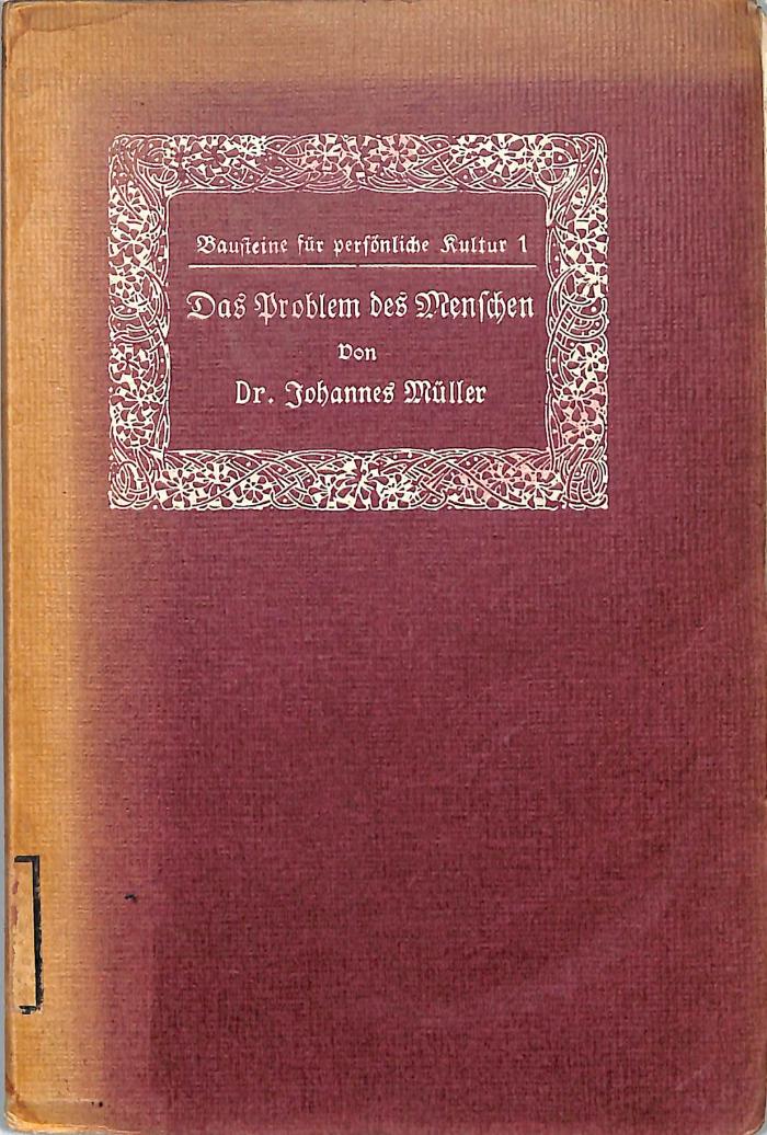 P 3387 : Das Problem des Menschen.  (1908)