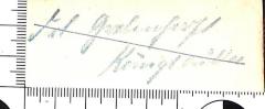 - (Grabenhorst[?], [...]), Von Hand: Name, Ortsangabe; 'Frl. Grabenhorst[?] / Königslutter[?] '. 