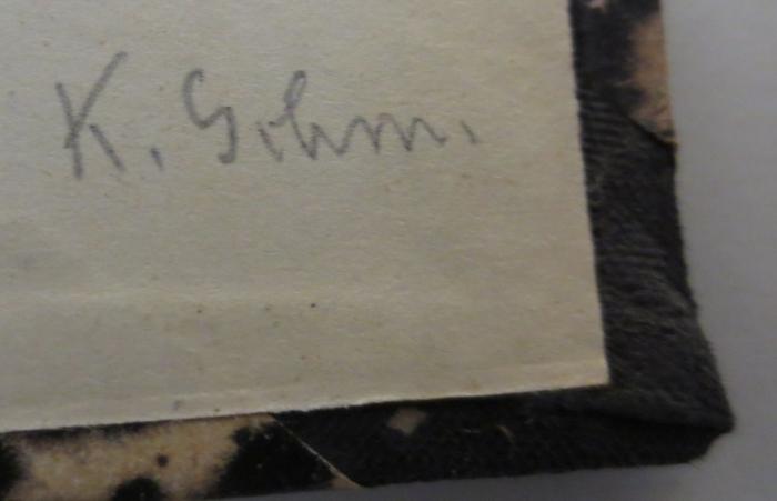 - (Sohm, K.), Von Hand: Autogramm; 'K. Sohm'. 