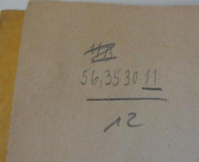 - (Franz-Mehring-Bibliothek), Von Hand: Exemplarnummer; '56,353011/12'. 