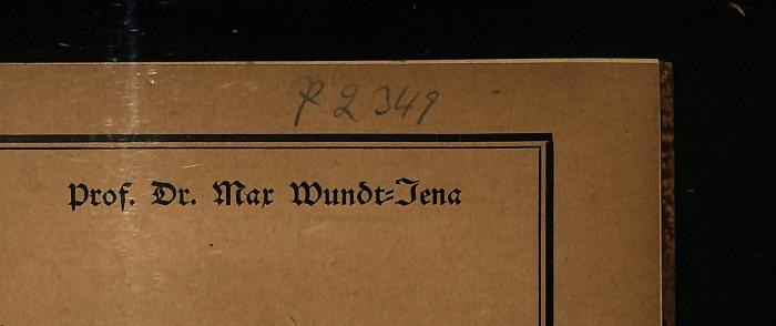 - (Forschungsabteilung Judenfrage des Reichsinstituts für Geschichte des neuen Deutschlands), Von Hand: Signatur; 'P 2349'. 