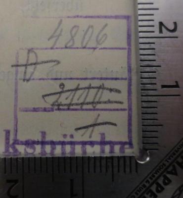 - (Deutsche Gesellschaft für Ethische Kultur), Stempel: Signatur, Inventar-/ Zugangsnummer, Exemplarnummer; '4806
D
2110
1'. 