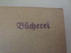 - (Deutsches Reich. Reichsministerium des Innern), Stempel: Berufsangabe/Titel/Branche; 'Bücherei'.  (Prototyp)