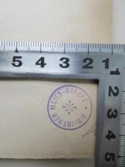 - (Meier-Graefe, Julius), Stempel: Name, Berufsangabe/Titel/Branche; 'Bibliothek Meier-Graefe'.  (Prototyp)