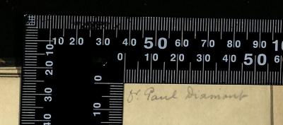 - (Diamant, Paul Josef), Von Hand: Autogramm, Name; 'Dr. Paul Diamant'. 