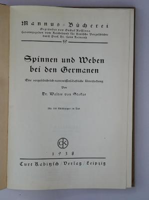 Q 266 (ausgesondert) : Spinnen und Weben bei den Germanen
 (1938)