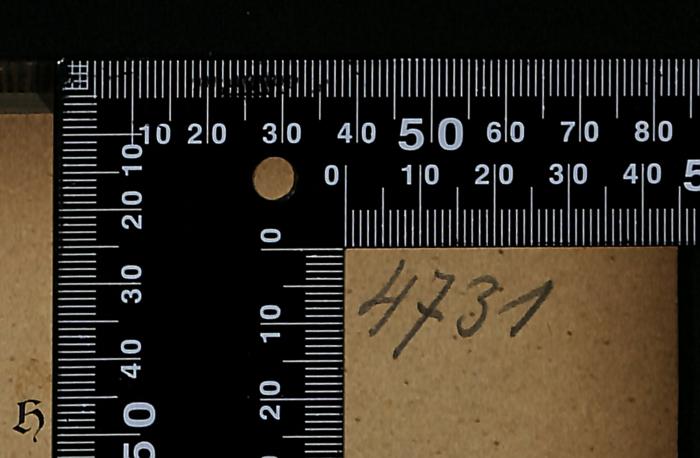 - (Jüdische Lesehalle und Bibliothek, Berlin), Von Hand: Exemplarnummer; '4731'. 