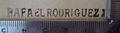 - (Rodriguez, Rafael), Stempel: Name; 'Rafael Rodriguez'.  (Prototyp)