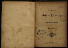 CH 7657 : Hartmann's inductive Philosophie im Chassidismus (1888)
