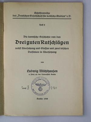 (ausgesondert) : Die kornische Geschichte von den Drei guten Ratschlägen (1938)