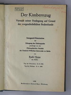 Q 57 (ausgesondert) : Der Kimbernzug (1938)