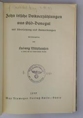 (ausgesondert) : Zehn irische Volkserzählungen aus Süd-Donegal (1939)