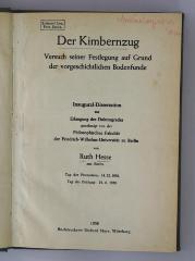 Q 57 (ausgesondert) : Der Kimbernzug (1938)