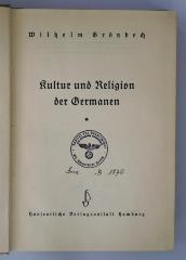 (ausgesondert) : Kultur und Religion der Germanen (1937)