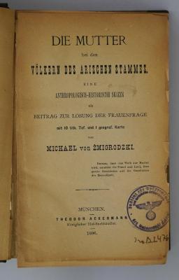 (ausgesondert) : Die Mutter bei den Völkern des arischen Stammes (1886)