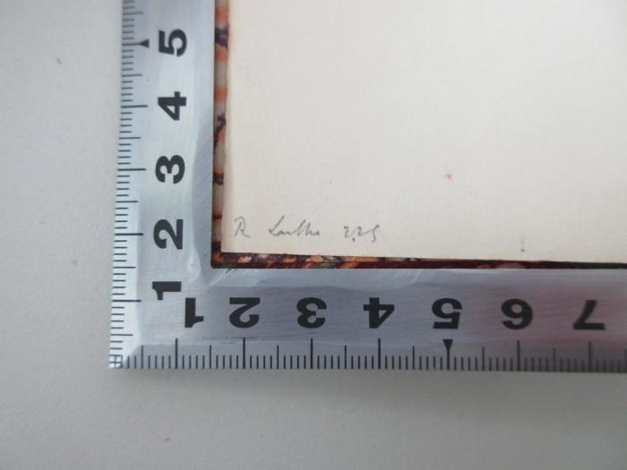 -, Von Hand: Name; 'R (Luthe) 2.25'