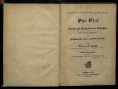 AN II 374 : Das Blut im Glauben und Aberglauben der Menschheit. Mit besonderer Berücksichtigung der "Volksmedizin" und des "jüdischen Blutritus" (1900)