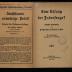 AN II 337 : Eine Lösung der Judenfrage? Kritische Betrachtung (1922)