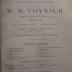  A ... list of books offered for sale at the net prices affixed by W. M. Voynich, 1 Soho Square, London, W., First Floor  (1902)