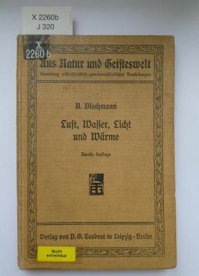 X 2260 b: Luft, Wasser, Licht und Wärme (1903)