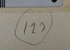 - (Neuberg, Carl), Von Hand: Annotation; '123'. 