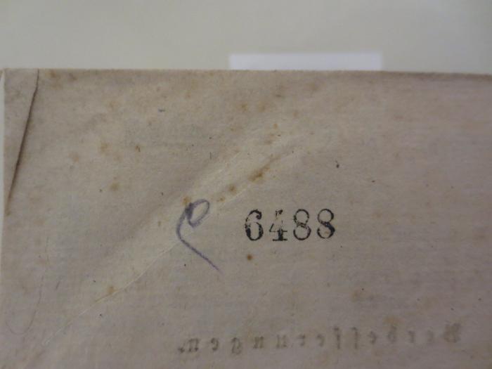 -, Stempel: Exemplarnummer; '6488'