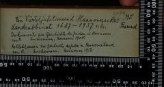 - (Diamant, Paul Josef), Von Hand: Notiz; '19 J
Ein Vierteltausend Hannoversches 
Landrabinna 1687-1937 von Dr, Freund

Dokumente zur Geschichte der Juden in Hannover
von M. Zuckermann, Hannover 1908

Kollektaneen zur Geschichte der Juden in Hannoverland
von M. Zuckermann, Hannover 1912'. 