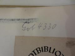 - (Stadtbibliothek Halle), Von Hand: Signatur; 'Gob 4330'. 