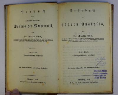 (ausgesondert) : Versuch eines vollkommen consequenten Systems der Mathematik. Vierter bis Achter Theil (1830-1833, 1851)