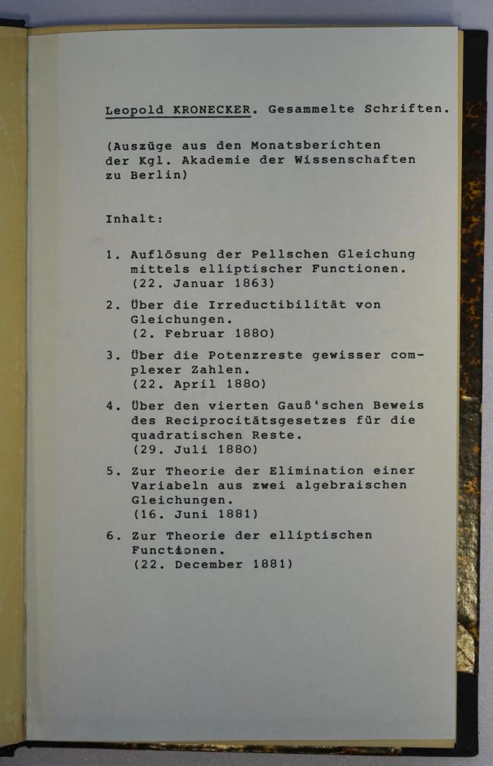  Gesammelte Schriften (1863, 1880-1882)