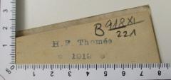 - (Thomée, Heinz), Stempel: Exlibris, Datum; 'H. F. Thomée 1919'.  (Prototyp)