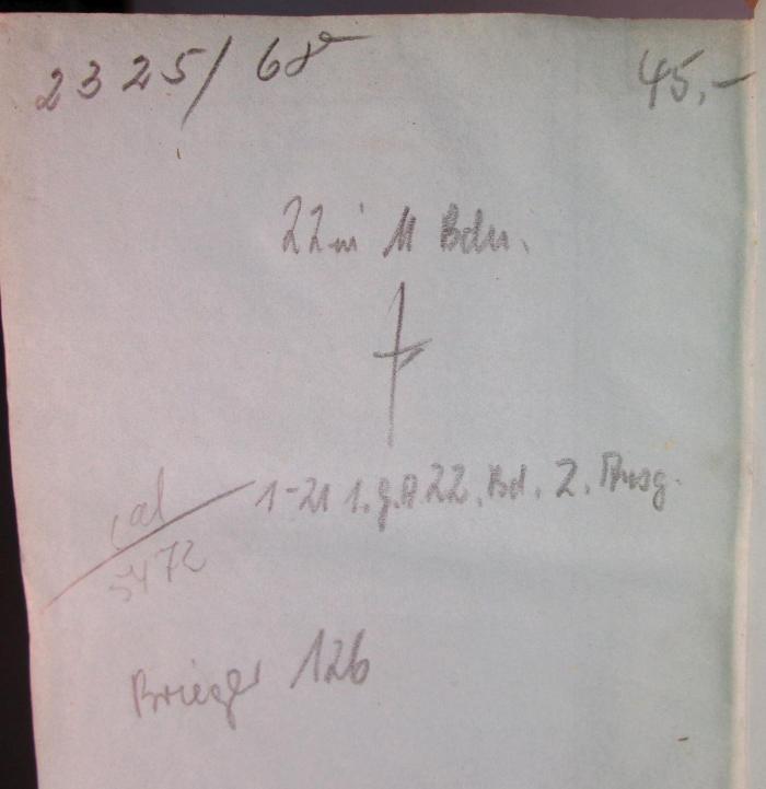 III 21531 1-22: Sämmtliche Werke von Joseph Freiherr v. Auffenberg (1843-1844);- (unbekannt), Von Hand: Preis; '45.-

22 in 11 Bdn.
+
1-21 1.G.A. 22 Bd. 2. Ausg.
cal/5472
Brieger 126'. 