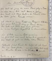 -, Von Hand: Widmung; 'An Arnold Zweig 
[...]
Jac Diament'