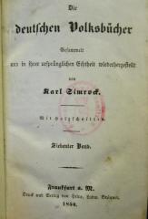 III 3548 7 2.Ex.: Die deutschen Volksbücher. Siebenter Band (1850)