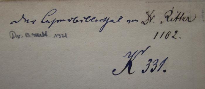J / 1132, Von Hand: Notiz; 'Dr. B[recht] 1971'