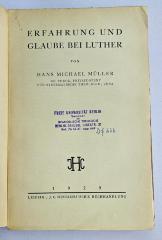 Df 236 : Erfahrung und Glaube bei Luther (1929)