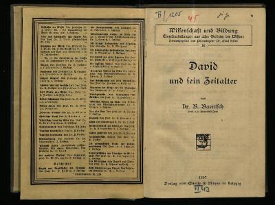 GEJ II 2182 : David und sein Zeitalter (1907)